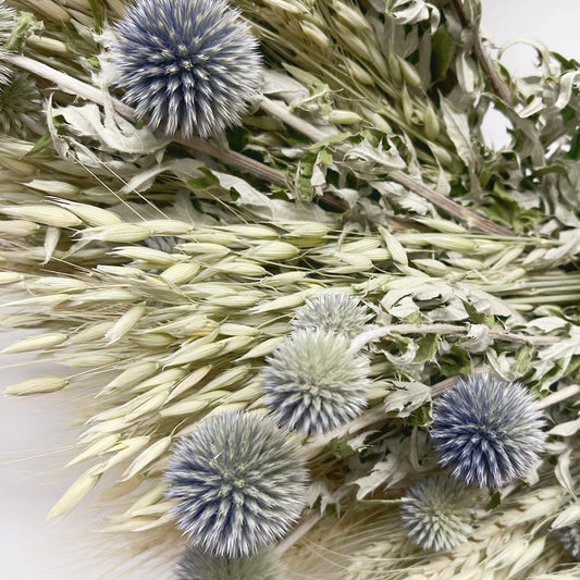 Dried Echinops And Grains Wreath