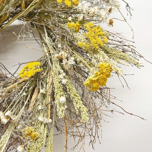 Dried Woodsy Yarrow Wreath