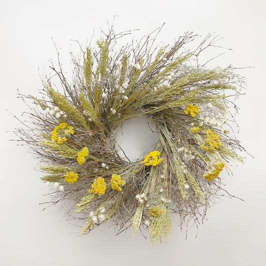 Dried Woodsy Yarrow Wreath
