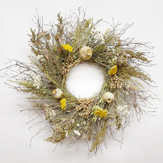Dried Poppies and Berries Wreath