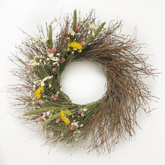 Dried Twigs and Blossoms Wreath