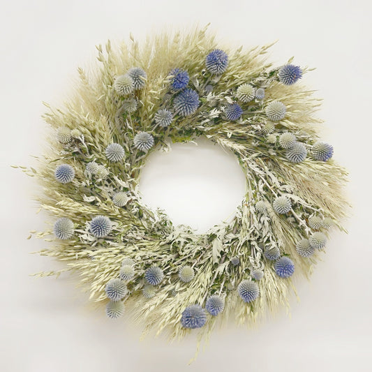 Dried Echinops And Grains Wreath